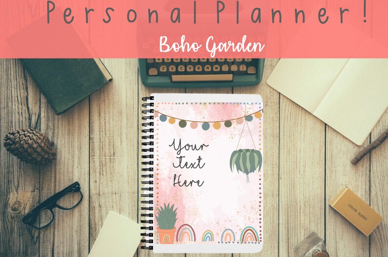 Modern Boho Printable and Customizable Personal Planning Template Homeschool Planner image 1