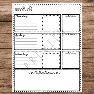 Modern Boho Printable and Customizable Personal Planning Template Homeschool Planner image 7