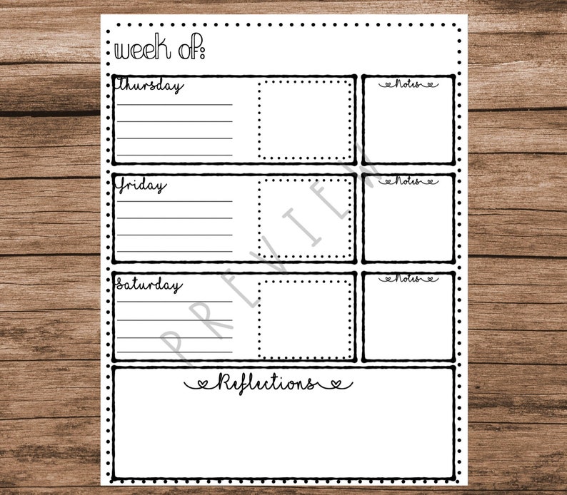 Modern Boho Printable and Customizable Personal Planning Template Homeschool Planner image 7