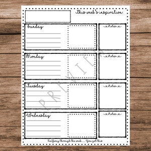 Modern Boho Printable and Customizable Personal Planning Template Homeschool Planner image 6
