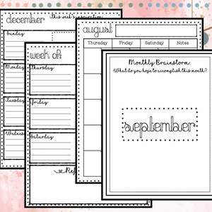 Modern Boho Printable and Customizable Personal Planning Template Homeschool Planner image 3