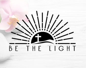 Be The Light high quality digital download file for any kind of printing, ink trace, coloring, vinyl cutting, heat transfer, engraving.