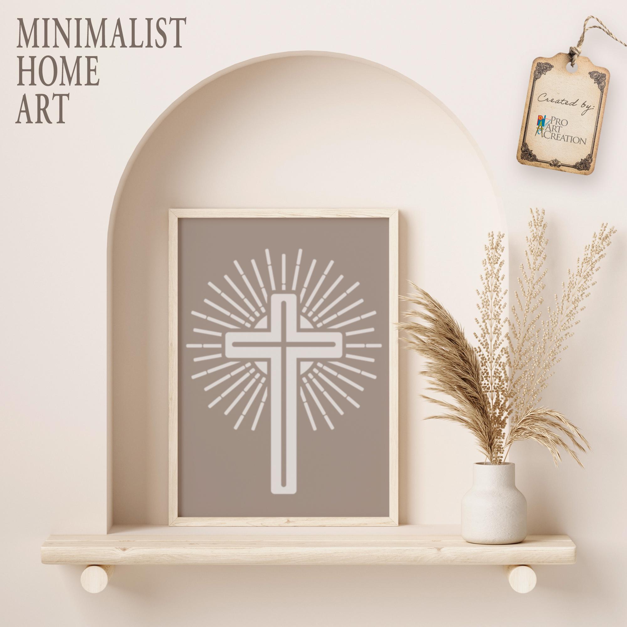 Hope and Faith Boho Cross Sunburst, Christian Sun Cross