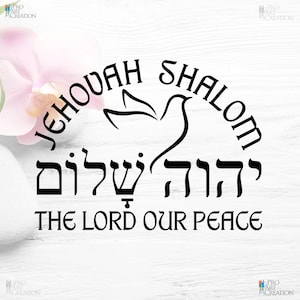 Jehovah Shalom high quality digital download file for any kind of printing, heat transfer, vinyl cutting, engraving, laser cutting, carving.