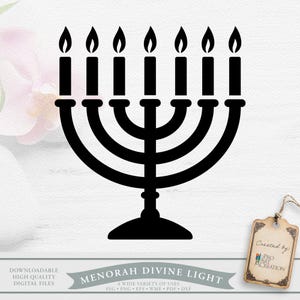 Menorah | Divine Light | high quality files | any kind of printing | heat transfer | vinyl cutting | engraving | digital download.