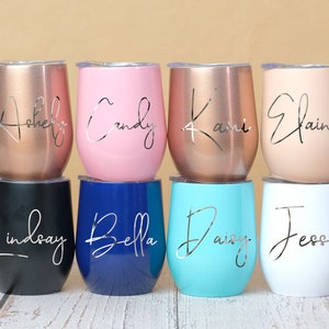 Insulated Wine Tumbler, Personalized Wine Tumbler, Custom Wine Tumbler, Personalized Tumbler, Bachelorette Party Favors, Bridesmaid Gift image 4