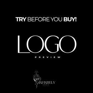 Könnte beinhalten: Vorschau eines Schwarzweiß-Logos für ein Unternehmen namens "INFINITELY BASIC". Das Logo zeigt eine stilisierte Schlange mit einer Blume im Maul.