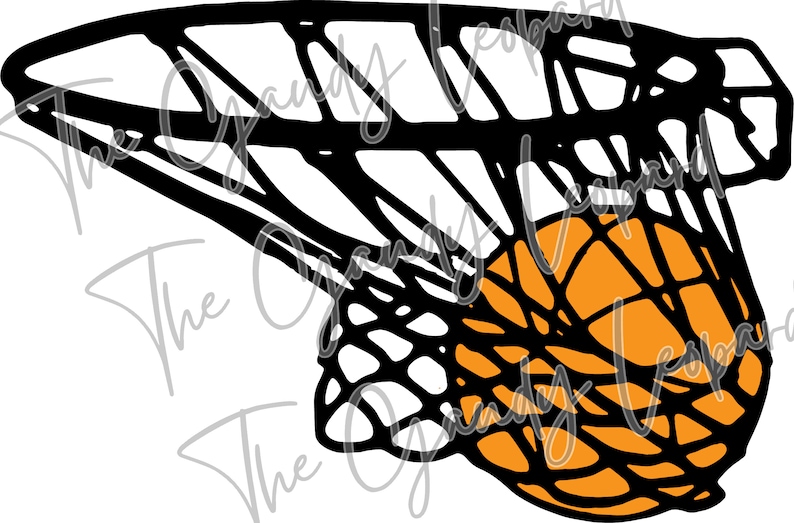 Basketball Swoosh Net Sports Clipart High School College Sports Team Etsy