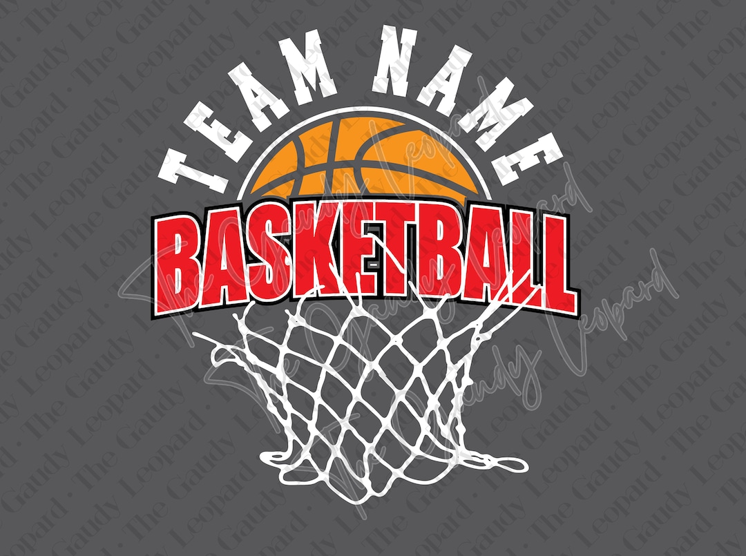 Team Name Basketball Red and Black, INSTANT DOWNLOAD. Cricut