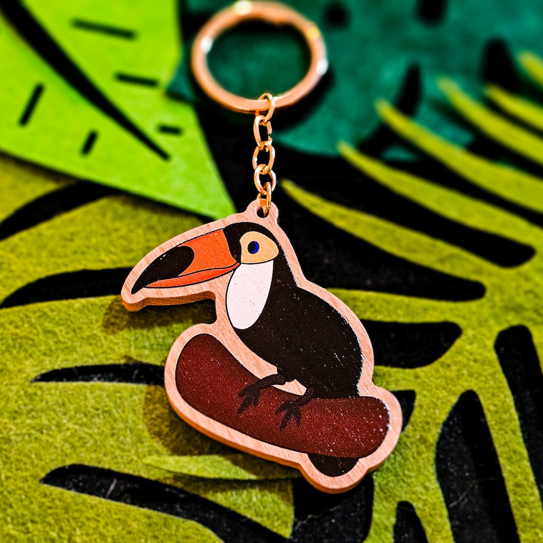 Toco Toucan Sustainable Wooden Keychain - Etsy