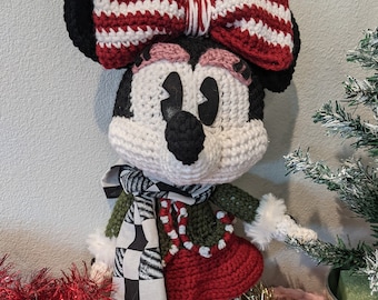 Holiday Minnie Mouse Crochet Pattern [DIGITAL PATTERN] - Christmas - Holidays - DIY Craft - Pattern Only