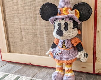 Halloween Minnie Mouse Crochet Pattern [DIGITAL DOWNLOAD] - Halloween - DIY Craft - Pattern Only