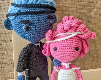 Hades + Persephone BUNDLE - Crochet Patterns [Digital Download] – Lore Olympus Inspired Dolls - Comic - Cute - Mythology - Greek - DIY Craft