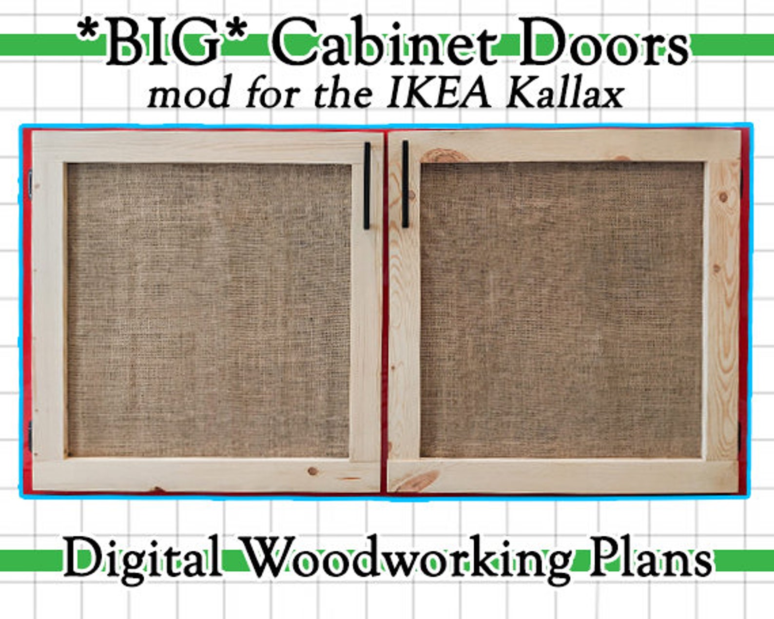 Bigger Doors Woodworking Plans Mod for Ikea Kallax Etsy