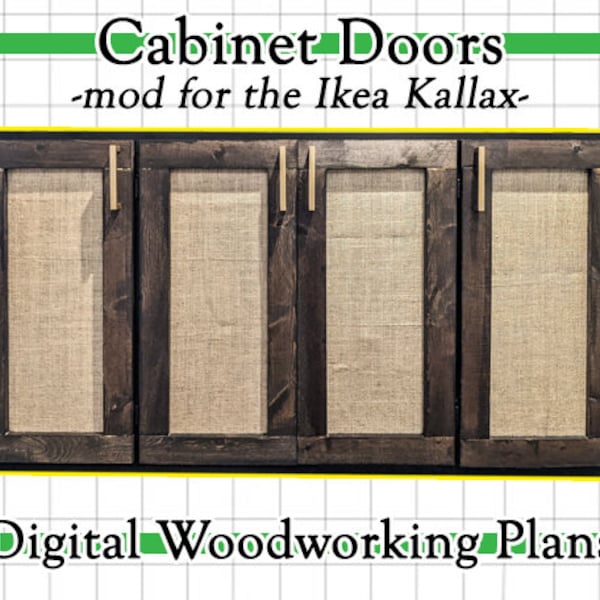 Portes d'armoire - Plans de travail du bois - Mod pour Ikea Kallax [PDF TÉLÉCHARGEMENT NUMÉRIQUE]