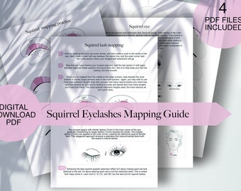 4 PDF sheets of Squirrel Lash Mapping guide