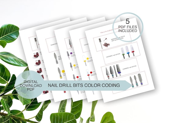 The most well known nail drill bits color coding, grit qualification.