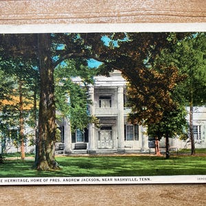 The Hermitage, maison du pres Andrew Jackson, près de Nashville, Tennessee, 1932, timbre oblitéré, carte postale souvenir ancienne