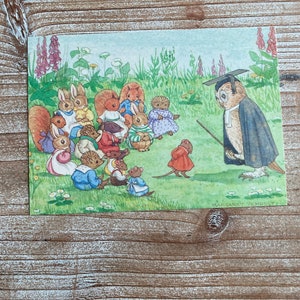 Cartão Postal The Village School, Margaret Tempest, Medici Society, Inglaterra, Não Utilizado, Vintage