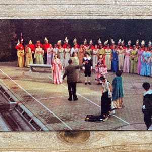 Longwood Gardens, Kennett Square, Pennsylvanie, la patience de Gilbert et Sullivan, inutilisée, carte postale souvenir vintage