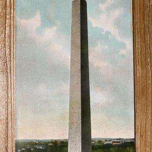 Washington Monument, Washington, DC, lin, inutilisé, carte postale souvenir ancienne