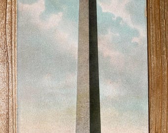Washington Monument, Washington, DC, Linen, Unused, Antique Souvenir Postcard