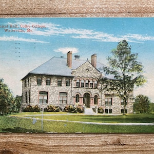 Chemical Hall, Colby College, Waterville, Maine, Jun 27, 1923, Canceled Stamp, Antique Souvenir Postcard