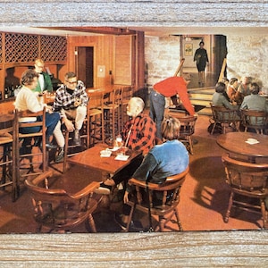 New Market Room, Big Meadow Lodge, parc national de Shenandoah, Virginie, 1973, inutilisée, carte postale souvenir vintage
