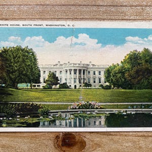 Maison Blanche, South Front, Washington, DC, 25 septembre 1923, timbre oblitéré, carte postale souvenir ancienne