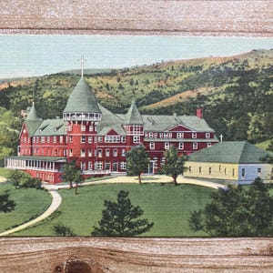 Séminaire Montezuma, Las Vegas, Nouveau-Mexique, Curteich, inutilisée, carte postale souvenir vintage