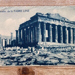 Ligne Les Escales de la Fabre, Parthénon, Athènes, Grèce, 1925, carte postale ancienne souvenir