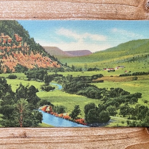 Upper Pecos Valley, Nouveau-Mexique, Curteich, Linge de maison, Carte postale ancienne, non utilisée