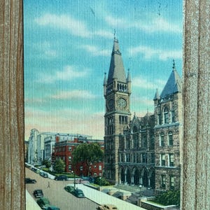 Club Row, Scranton, Pennsylvanie, 1952, timbre oblitéré, carte postale souvenir vintage