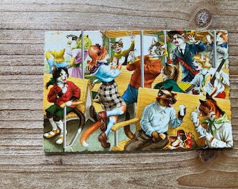 Mainzer Cats * Rowdy Dancing * Rockabilly Cats * 4755 * Alfred Mainzer * Eugen Hartung * Spsin * Unused * Vintage Postcard
