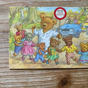Urso Pirulito, 2223, Molly Brett, School Crossing, Sociedade Médici, Londres, Sem Uso, Cartão Postal Vintage