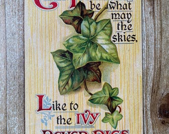 True Friendship Poem, Unused, Antique Greeting Postcard