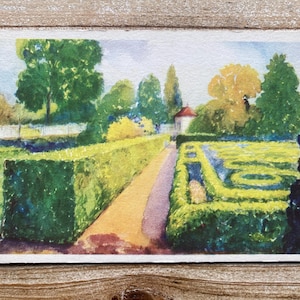 The Flower Garden At Mount Vernon, Washington, Linge de maison, 1934, Carte postale souvenir ancienne, non utilisée