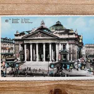 Bruxelles, l'échange, Photocolorplastifix, inutilisé, carte postale souvenir ancienne