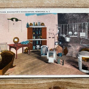 Cuisine, siège de Washington, Newburgh, New York, inutilisé, carte postale souvenir ancienne