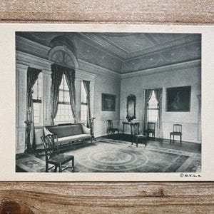 La salle de banquet de Mount Vernon, ancienne carte postale souvenir