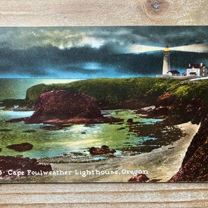 Carte postale souvenir antique Cape Foulweather Lighthouse, Oregon, inutilisé