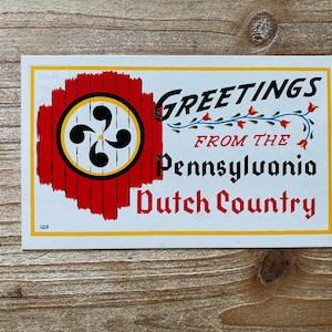 Salutations des Pays-Bas de Pennsylvanie, , Carte postale ancienne, inutilisée