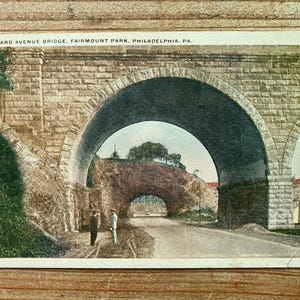 Girard Avenue Bridge, Fairmount Park, Philadelphie, Pennsylvanie, inutilisé, carte postale souvenir antique