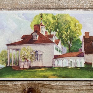 Mount Vernon Mansion From The North, 1934, inutilisé, carte postale souvenir ancienne