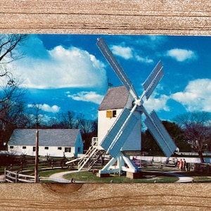 Carte postale souvenir vintage Robertson's Windmill, Williamsburg, Virginie, inutilisée
