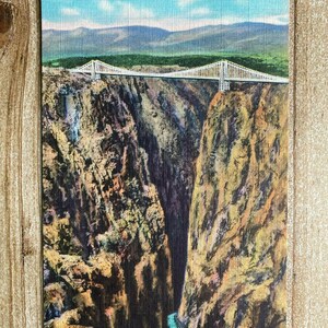 Royal Gorge et le plus haut pont suspendu du monde, Colorado, 11 juillet 1936, timbre oblitéré, carte postale souvenir ancienne