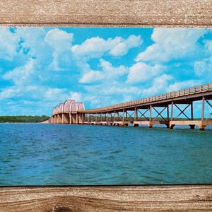 Eggner's Ferry Bridge, Kentucky Lake, inutilisé, carte postale souvenir vintage