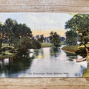 Les Sioux pittoresques, Spencer, Iowa, 1908, Timbre oblitéré, carte postale souvenir ancienne