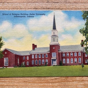 Prédio da Escola de Religião, Universidade Butler, Indianápolis, Indiana, Não utilizado, Cartão postal de lembrança vintage