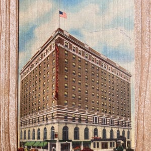 Hotel Abraham Lincoln, Springfield, Illinois, Curteich, Linen, 1955, Canceled Stamp, Vintage Souvenir Postcard